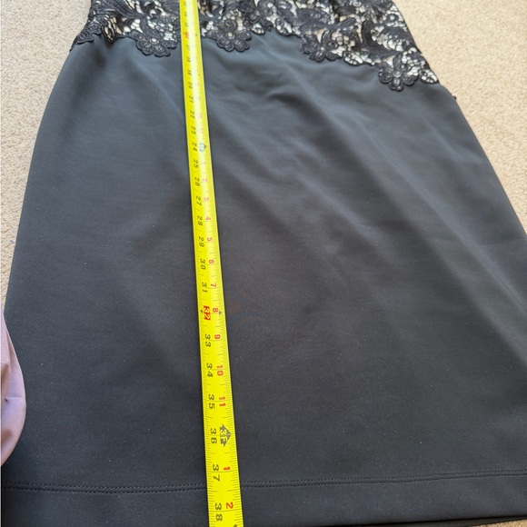 Tadashi Shoji Black Lace Cocktail Dress Size 16 Elegant Sheath Evening Formal - Picture 7 of 13